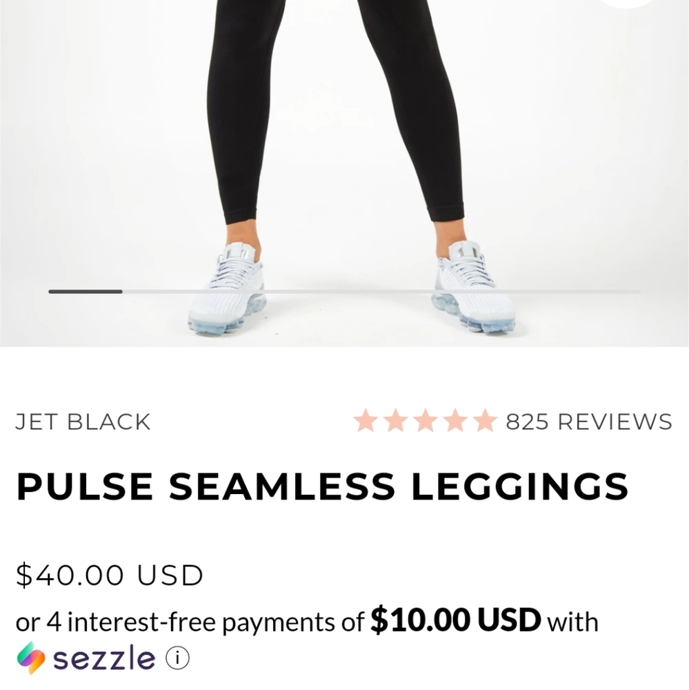 Pulse Seamless Leggings - Jet Black